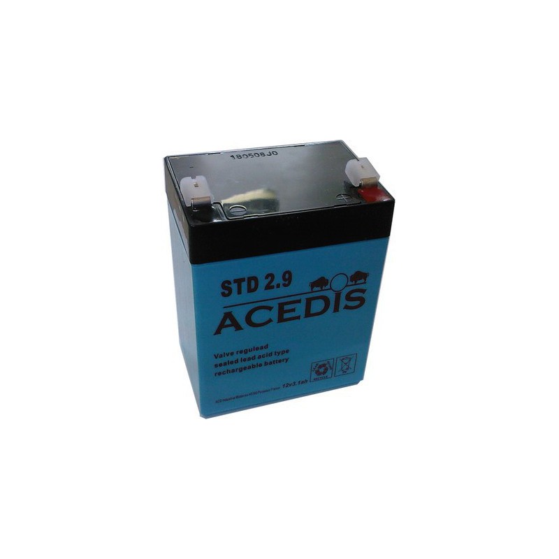 Batterie AGM étanche 12V 2,9 Ah / ACD STD2,9 Ah ou YUCEL 2.912